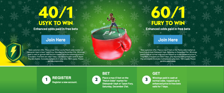 Paddy Power Sign-Up Offer: Get 40/1 On Usyk To Win Or 60/1 On Fury To Win In Fury vs Usyk
